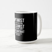 Optimist Pessimist Accountant Glass Costume Gift Koffiemok (Voorkant rechts)