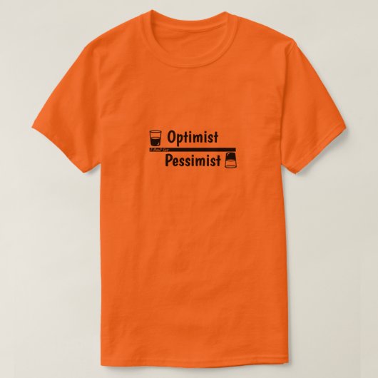 Optimist/pessimist - een MisterP-Shirt T-shirt (Design voorkant)
