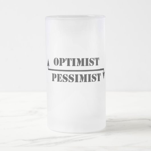 optimist/pessimist matglas bierpul (Center)