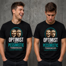 Optimist vs Pessimist Dualiteit Masker Ontwerp