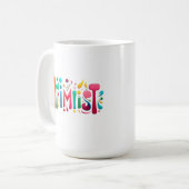 "Optimist Witte Mok – Kleurrijk Motiverend Ontwerp (Voorkant links)