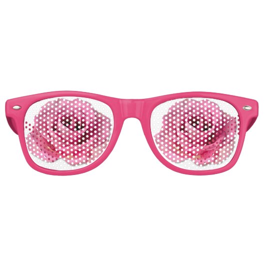 Optimisten Roos gekleurde partijbril Retro Zonnebril (Voorkant)