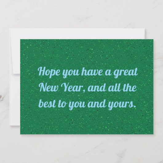 Optimistic New Year Start Card Kaart (Achterkant)