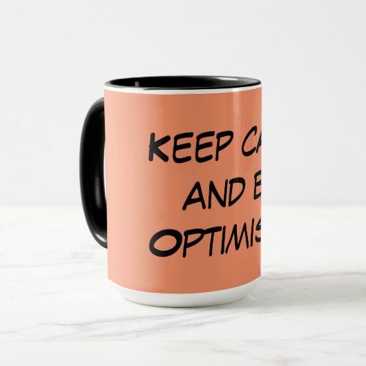 Optimistic Quote Coffee-Mok Mok (Voorkant links)
