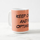 Optimistic Quote Coffee-Mok Mok (Voorkant links)