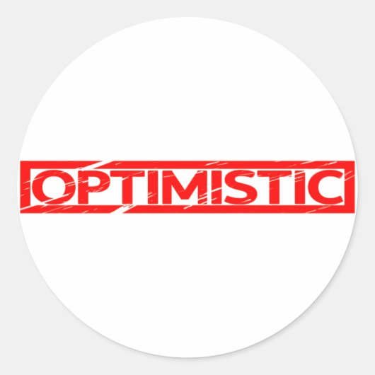 Optimistic Stamp Ronde Sticker (Voorkant)