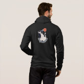 Optimistic Tuxedo Cat Balloon Zip-Up Jacket Hoodie (Achterkant volledig)