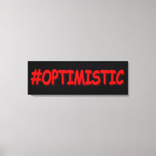 "#OPTIMISTISCH" Cute Design. Bestel nu Canvas Afdruk