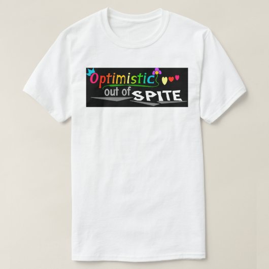 "Optimistisch" in kleur T-shirt (Design voorkant)
