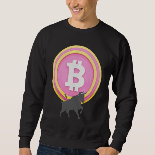 Optimistisch over Bitcoin Cryptovaluta Belegger Bl Trui (Voorkant)