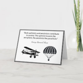 Optimistisch pessimistisch citaat George Bernard S Kaart
