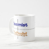 Optimistisch-pessimistische Mok (Voorkant links)