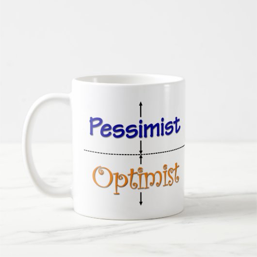 Optimistisch-pessimistische Mok (Links)