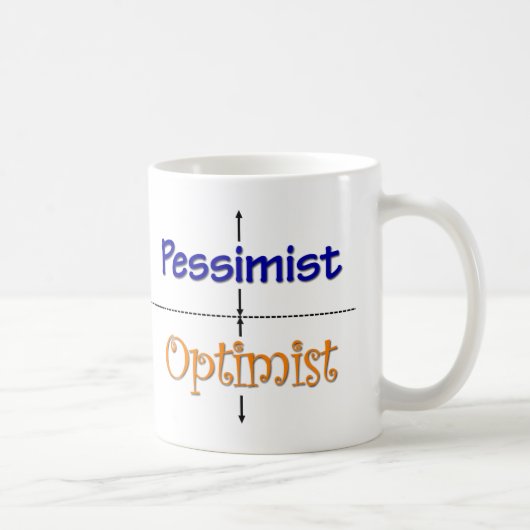 Optimistisch-pessimistische Mok (Rechts)
