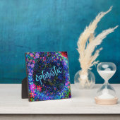 Optimistische  Blauwe Floral Inspirivity Fotoplaat (Insitu)