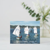 Optimistische boten op Jersey Briefkaart (Staand voorkant)