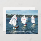 Optimistische boten op Jersey Briefkaart (Voorkant / Achterkant)