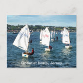 Optimistische boten op Jersey Briefkaart (Voorkant)
