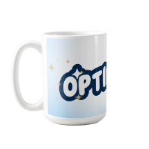 Optimistische koffiekop
