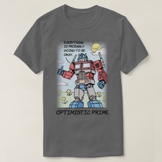 Optimistische Prime Funny T-shirt (Design voorkant)