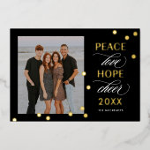 Optimistische Stemming FOIL Gelukkig Nieuwjaar Ker Folie Feestdagenkaart (Voorkant)