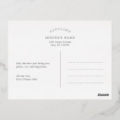 optimistische stemming FOLIE gelukkig nieuwjaar Br Folie Feestdagen Briefkaart (Achterkant)