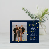 optimistische stemming FOLIE gelukkig nieuwjaar Br Folie Feestdagen Briefkaart (Staand Voorkant)