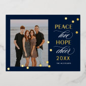 optimistische stemming FOLIE gelukkig nieuwjaar Br Folie Feestdagen Briefkaart (Voorkant)