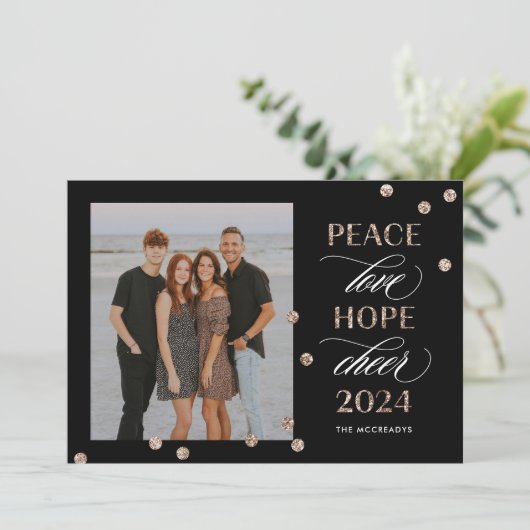 Optimistische stemming Gelukkig Nieuwjaar Kaart (Staand voorkant)