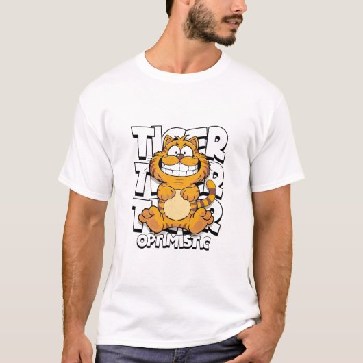 Optimistische Tijger T-shirt (Voorkant)