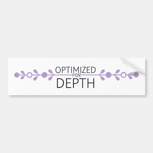Optimized For Depth Minimalist Technical Bumpersticker (Voorkant)