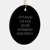 Optimum est pati quod emendare non posare keramisch ornament (Rechts)