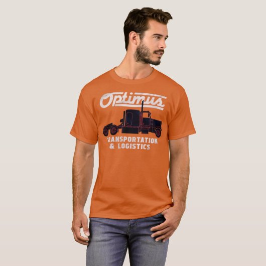Optimus transport grappig t-shirt (Voorkant volledig)