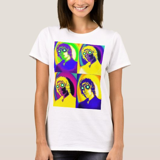 'Optimystic' Liam Gallagher Pop Art Principes T-shirt (Voorkant)