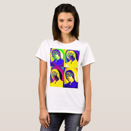 'Optimystic' Liam Gallagher Pop Art Principes T-shirt (Voorkant volledig)