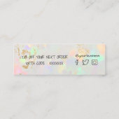 optioneel bedankt voor je kortingskaart mini visitekaartje (Achterkant)