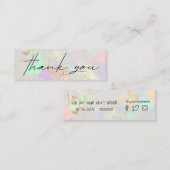 optioneel bedankt voor je kortingskaart mini visitekaartje (Voorkant / Achterkant)