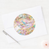 Optioneel ontwerp Hartelijk dank Ronde Sticker (Envelop)