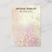 Optionele Glitter Roze Verdieningskaart Visitekaartje (Voorkant)