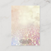 Optionele Glitter Roze Verdieningskaart Visitekaartje (Achterkant)
