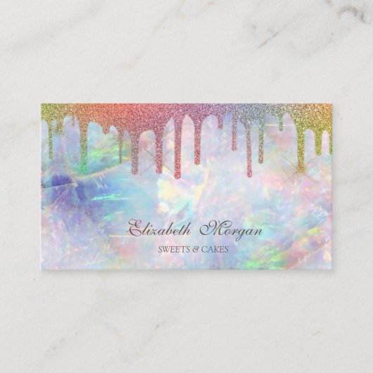 Optionele grafische regenboogschijven visitekaartje (Voorkant)