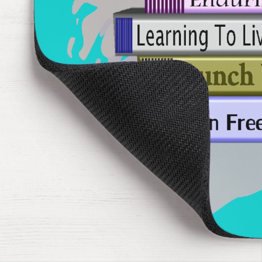 Optionele leraar "Funny Stack of Books"-ontwerp Muismat (Hoek)