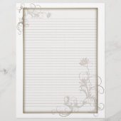 Optionele line Letterhead Brass Floral White Lijst (Voorkant)