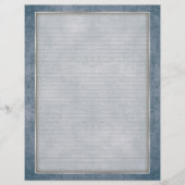 Optionele linnen briefhoofd met Blauwgroen oud Lij (Voorkant)