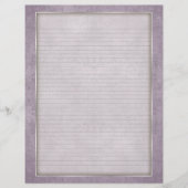 Optionele linnen briefhoofd met Lila oud Lijst (Voorkant)