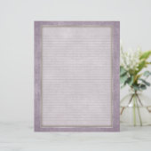 Optionele linnen briefhoofd met Lila oud Lijst (Staand voorkant)
