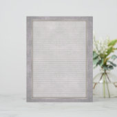 Optionele linnen briefhoofd met verouderd Lijst (Staand voorkant)