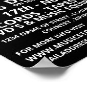 Optionele Logo, Music Store Adverteren Poster (Hoek)