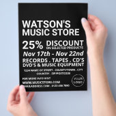 Optionele Logo, muziekwinkel Adverteren Flyer (Hand)