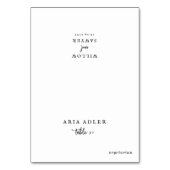 Optionele Rustige Script Wedding Menu-kaarten plaa Kaart (Voorkant)